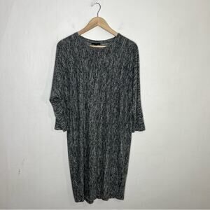 COS Gray Casual Melange Knit Jersey Minimalist Dress Size Small